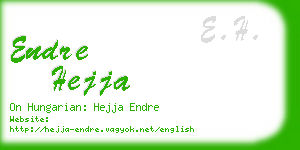 endre hejja business card